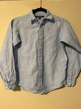 Brooks Brothers Light Blue Linen Button-Down Shirt